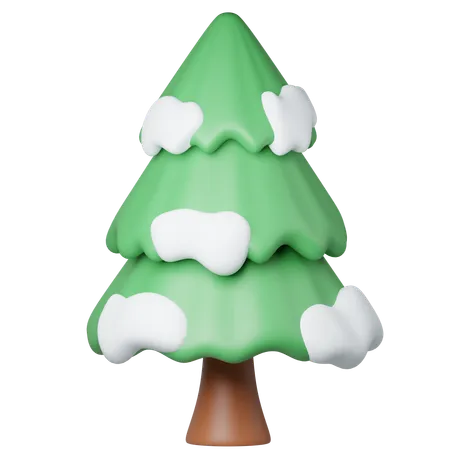 Pino nevado  3D Icon