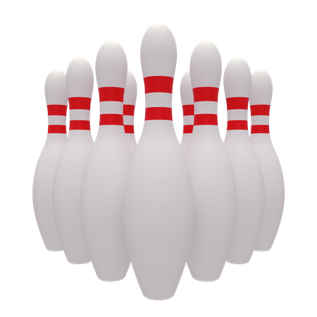 Pinos de boliche  3D Icon
