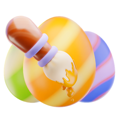 Pintando ovos  3D Icon