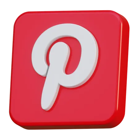Pinterest 3 D Logo 3 D Icon 3D Icon