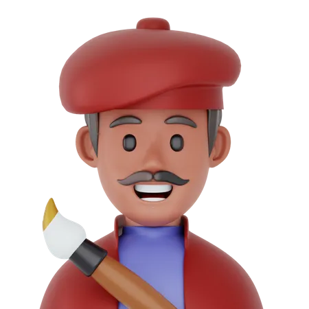 Pintor masculino  3D Icon