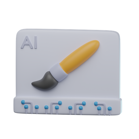 Ai pintura  3D Icon