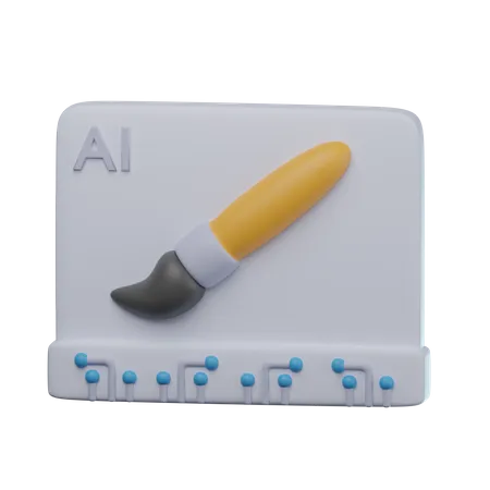 Ai pintura  3D Icon