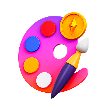 Pintura de color nft  3D Icon