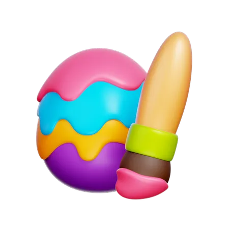 Pintura de huevo de pascua  3D Icon