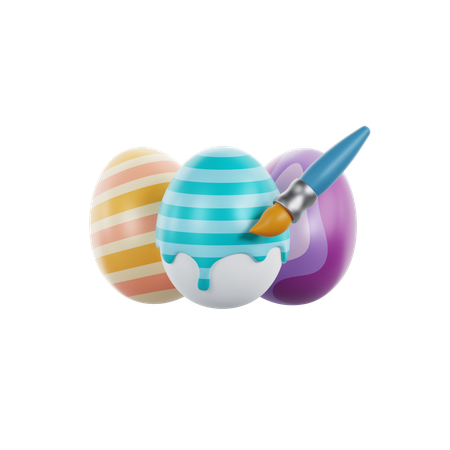 Pintura de ovo de páscoa  3D Icon