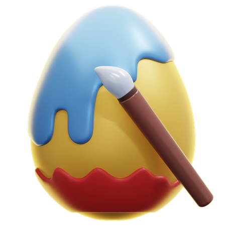 Pintar huevos de pascua  3D Icon