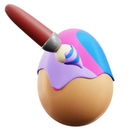 Pintando ovo  3D Icon