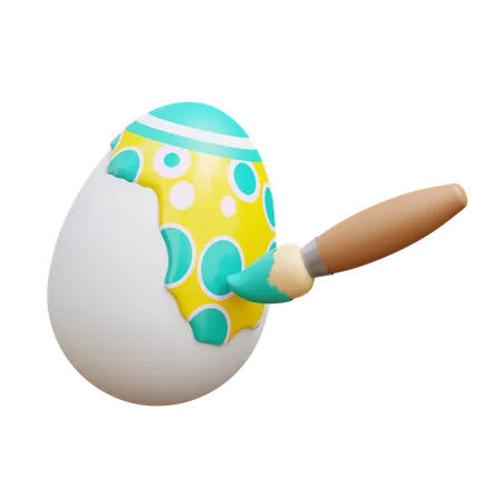 Pintando ovos  3D Icon
