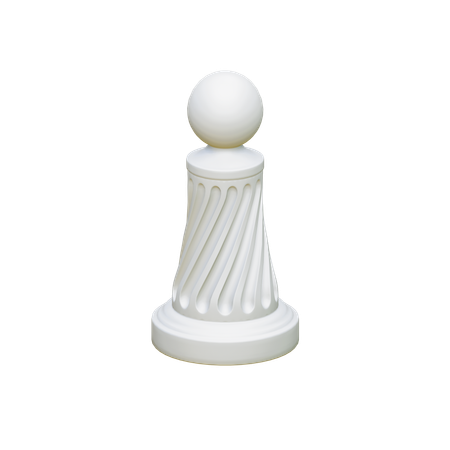 Pion blanc  3D Icon
