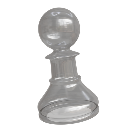 Pion d'échecs en verre abstrait  3D Icon