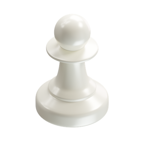 Pièce d'échecs pion blanc  3D Icon