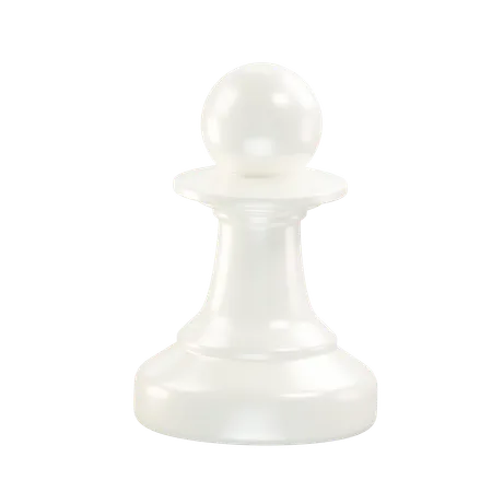 Pièce d'échecs pion blanc  3D Icon