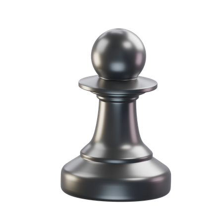 Pièce d'échecs pion noir  3D Icon