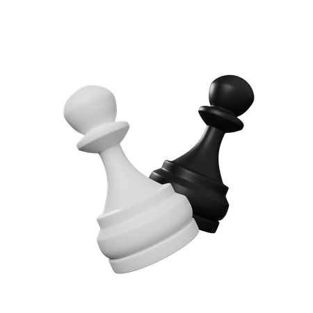 Pions d'échecs  3D Illustration