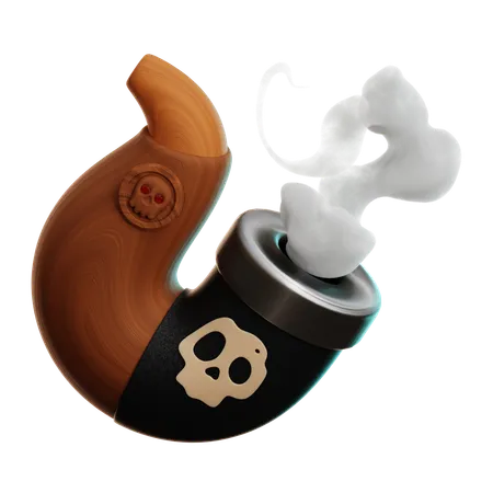 Pipa de fumar pirata  3D Icon