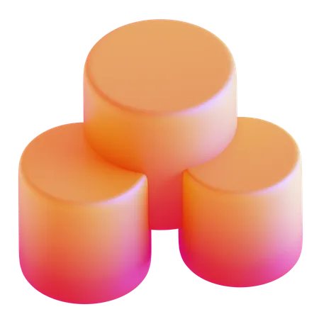 Pipe Abstract Gradient Shape  3D Icon