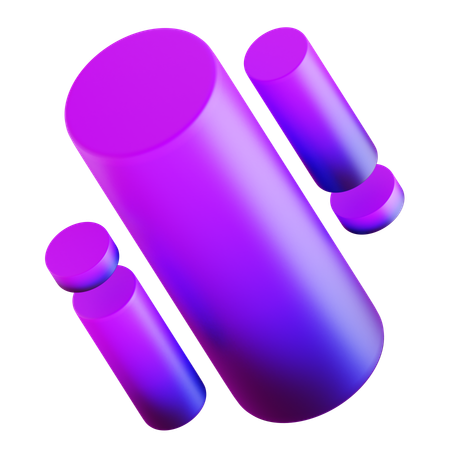 Pipe Abstract Gradient Shape  3D Icon