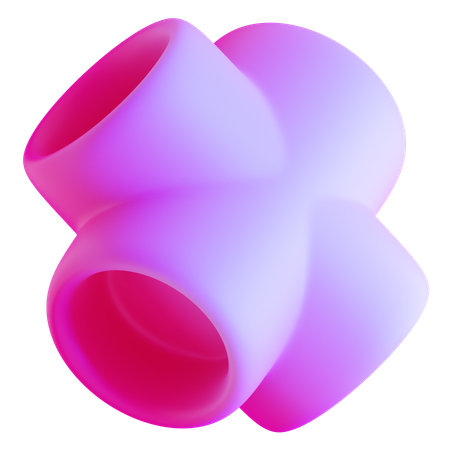 Pipe Abstract Gradient Shape  3D Icon