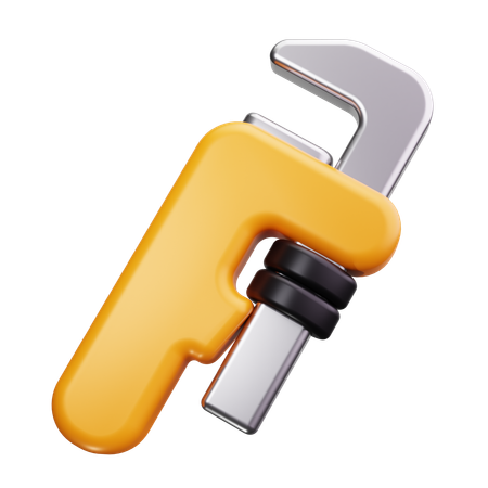 Pipe Wrench  3D Icon