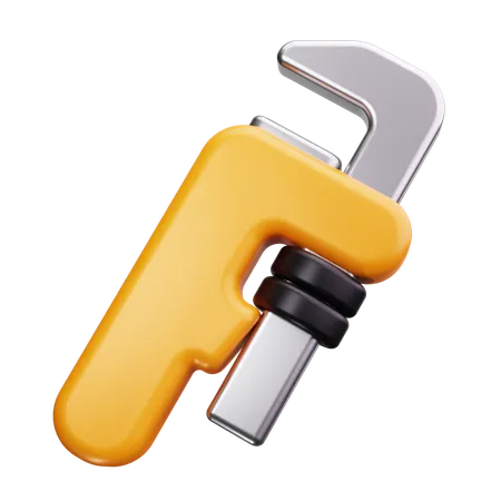 Pipe Wrench  3D Icon