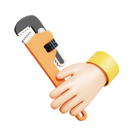 Pipe Wrench  3D Icon