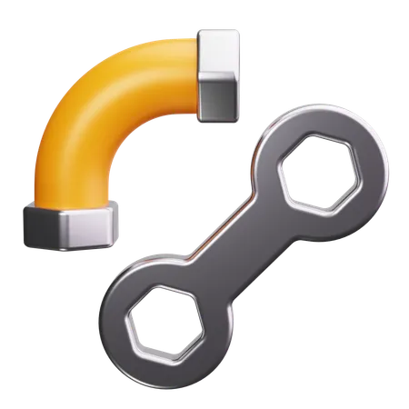 Pipe Wrench  3D Icon