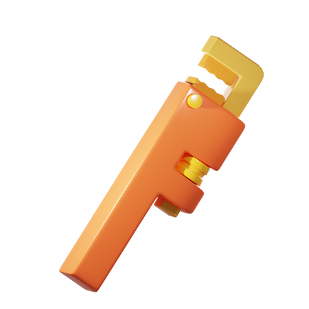 Pipe Wrench  3D Icon