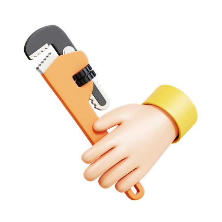 Pipe Wrench  3D Icon