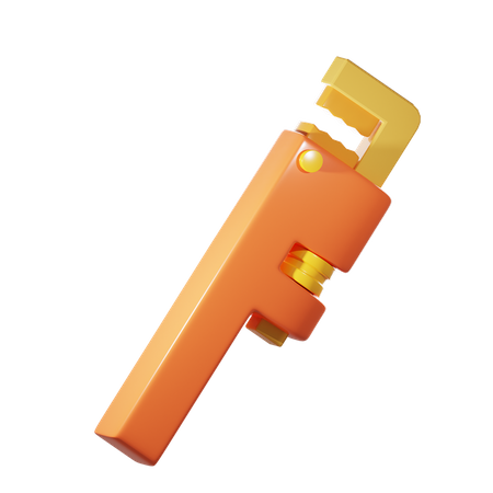 Pipe Wrench  3D Illustration