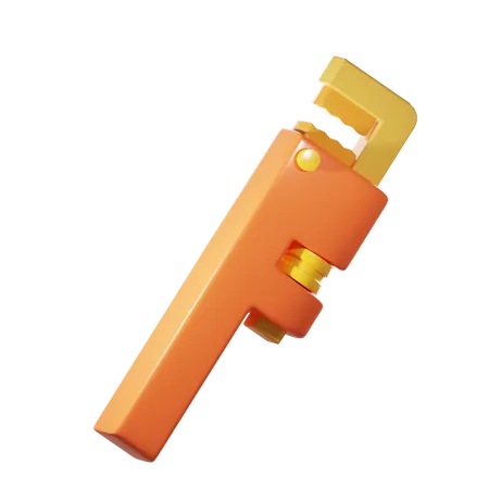 Pipe Wrench  3D Illustration