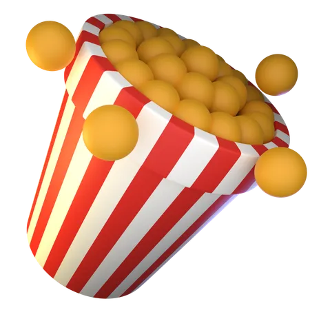 Pipoca  3D Icon