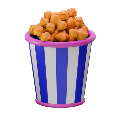 Pipoca  3D Icon