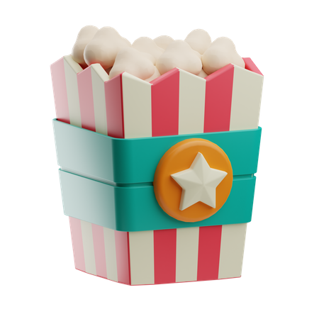 Pipoca  3D Icon