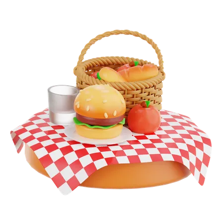 Pique-nique  3D Icon