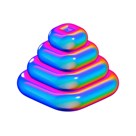 Forma abstracta piramidal  3D Icon