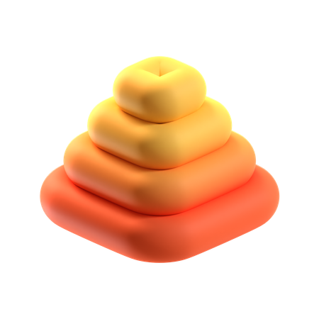 Forma abstracta piramidal  3D Icon