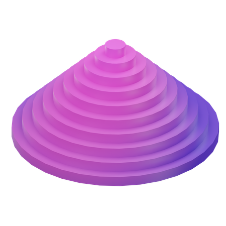 Pirâmide cilíndrica  3D Icon