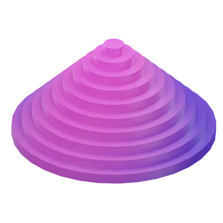 Pirâmide cilíndrica  3D Icon