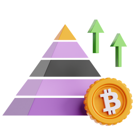 Crescimento da pirâmide  3D Icon