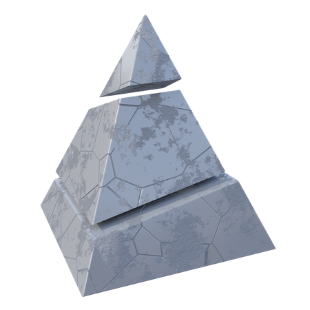 Pirámide cuadrada  3D Illustration