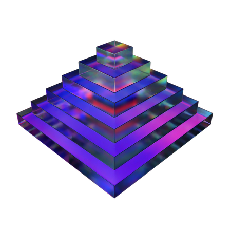 Pirâmide de degraus  3D Icon