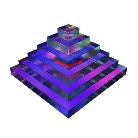 Pirâmide de degraus  3D Icon