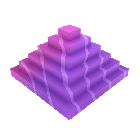 Pirâmide de degraus  3D Icon