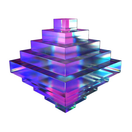 Pirâmide dupla  3D Icon