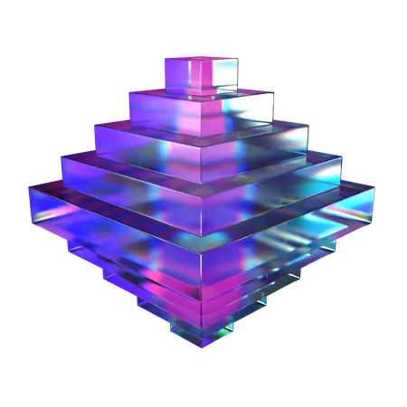 Pirâmide dupla  3D Icon