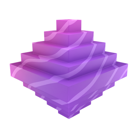 Pirâmide dupla  3D Icon