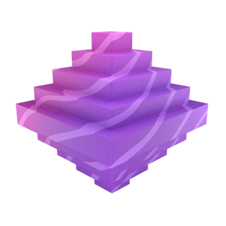 Pirâmide dupla  3D Icon