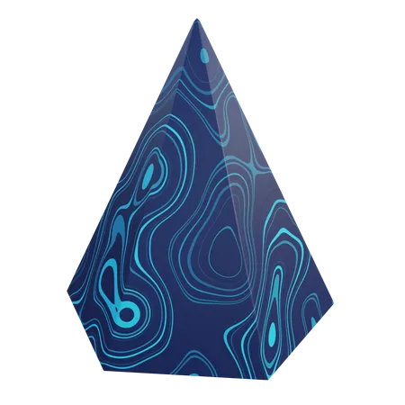 Pirámide hexagonal  3D Illustration