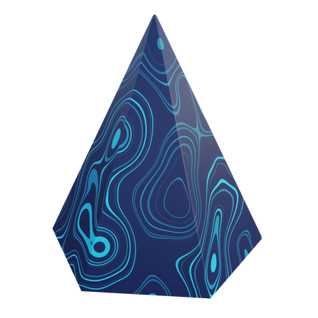 Pirâmide hexagonal  3D Illustration